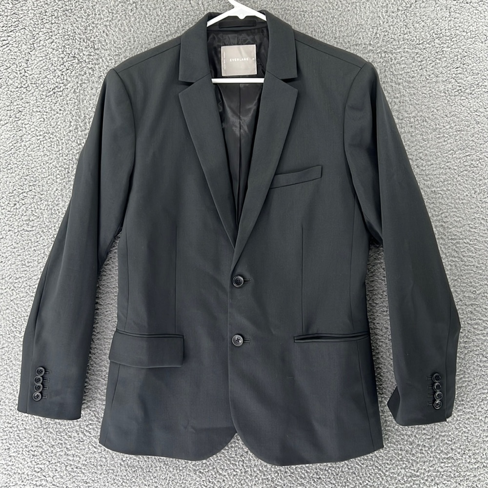 Everlane Two-Button Blazer Sports Suit Jacket Mens 38 Dark Gray Office Wear
